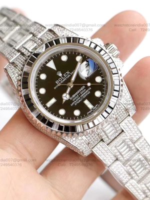 Rolex Submariner Iced Out Super Clone Replica Watch | 3135 Swiss Clone Movement
