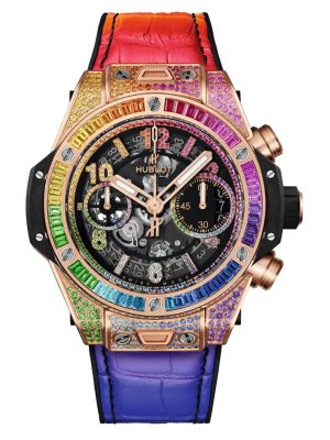 hublot big bang unico king gold rainbow replica watch