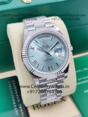 rolex daydate ice blue dial replica
