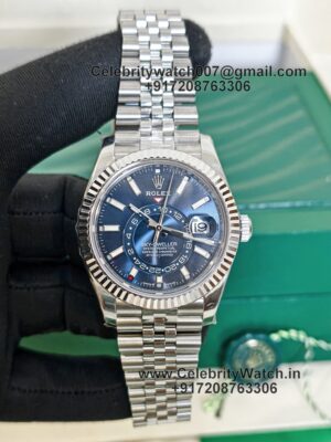 rolex sky dweller blue dial replica watch