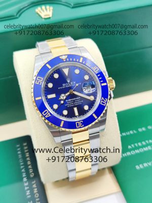rolex submariner blue dial two tone bracelet