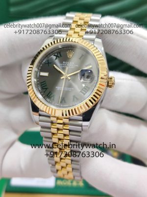 rolex datejust wimbledon two tone superclone