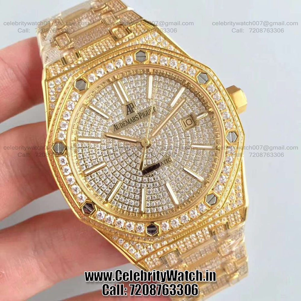 Audemars Piguet Iced Out Replica Watch Moissanite Diamonds