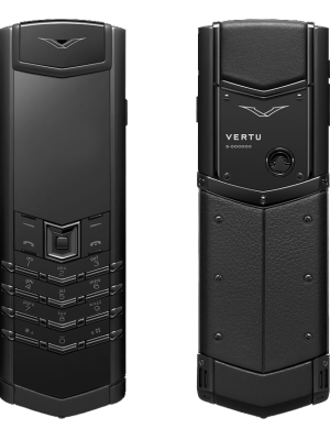 vertu black leather