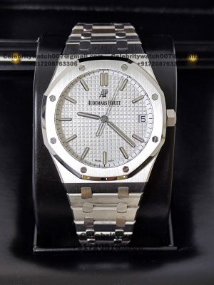 ap royal oak 15500 white dial watch