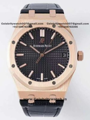 ap royal oak leather strap
