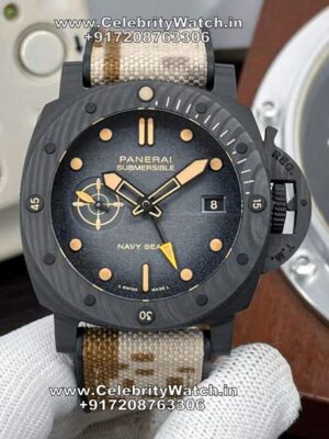 panerai submersible quarantaquattro gmt navy seals carbotech watch