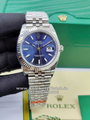 rolex datejust blue jubilee bracelet replica watch