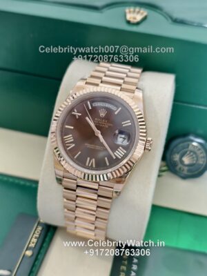rolex daydate rose gold chocolate dial