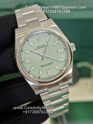 rolex op pistachio dial