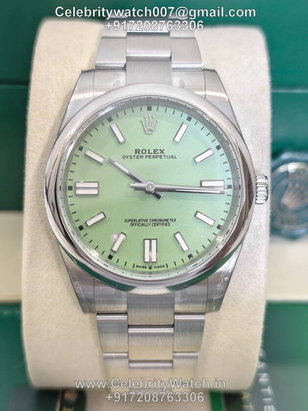 rolex oyster perpetual pistachio